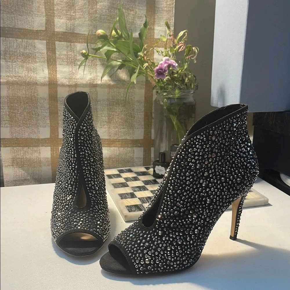 INC International Concepts Black Rhinestone Heels - Picture 7 of 16